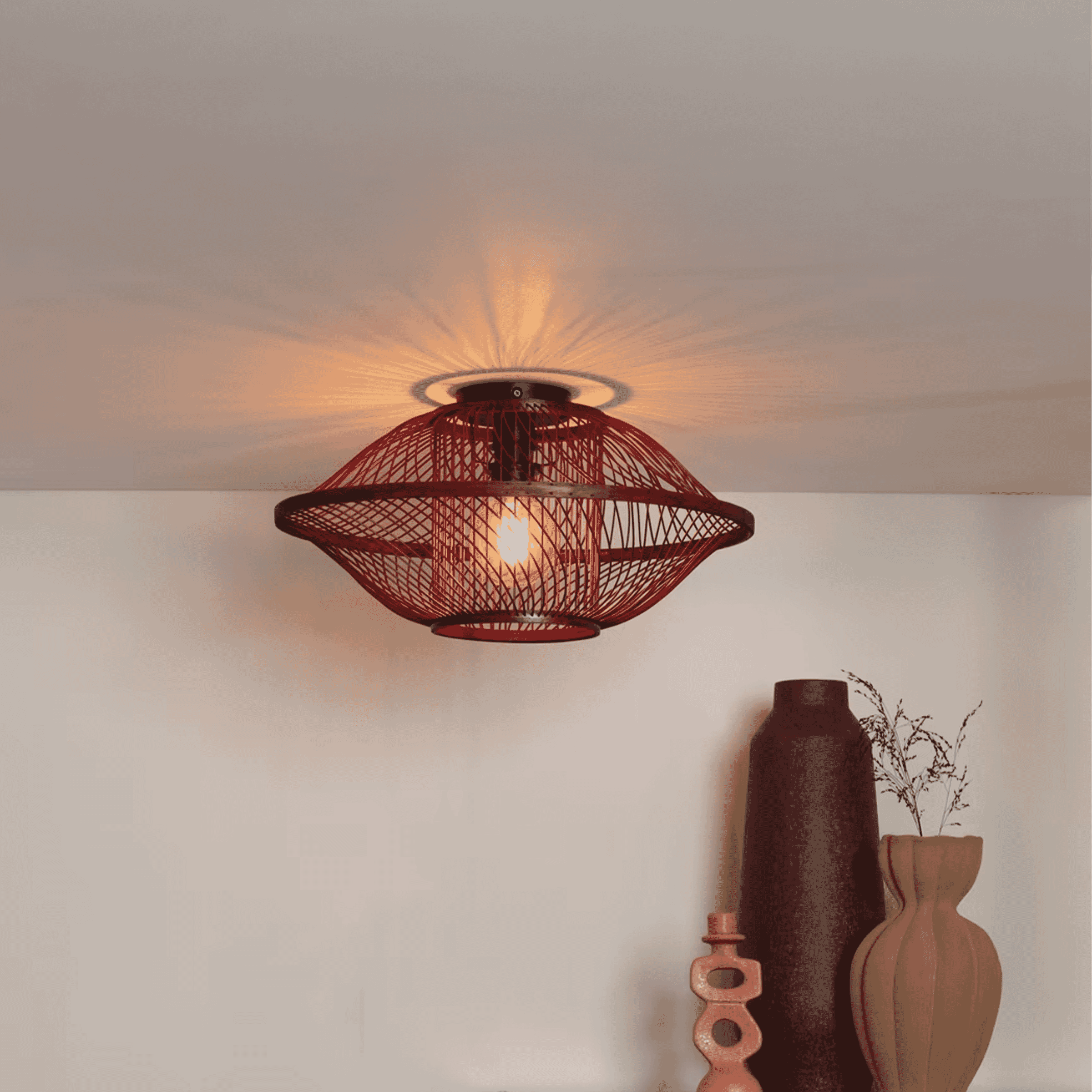 GOOD&MOJO Plafondlamp 'Maui' Bamboe