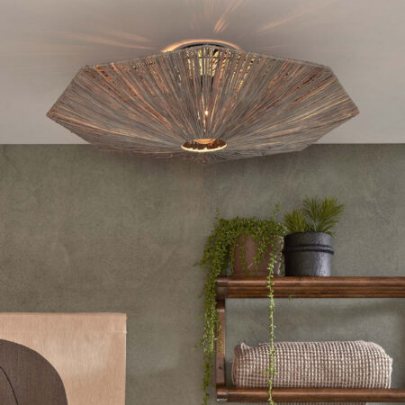 GOOD&MOJO Plafondlamp 'Panama' Raffia