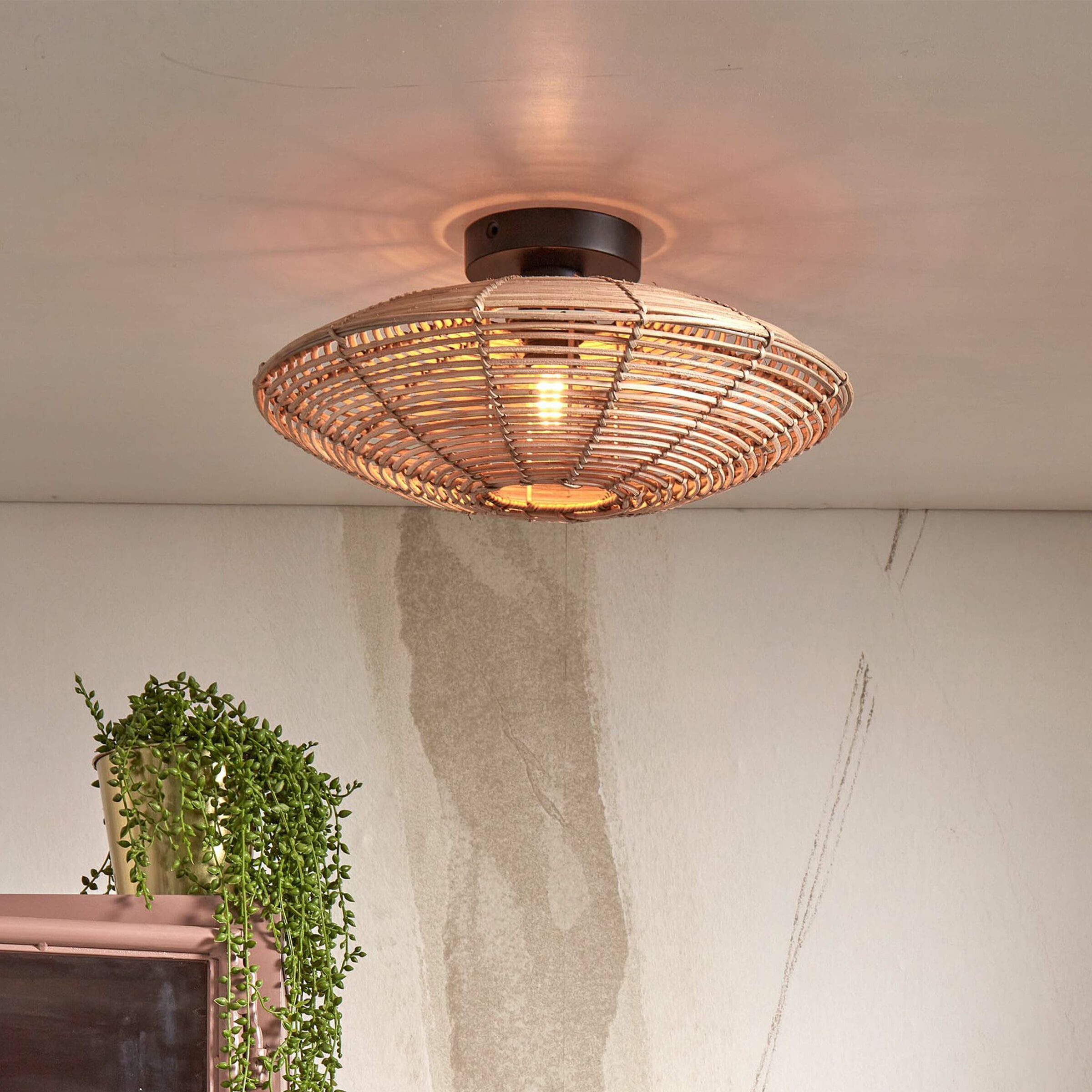 GOOD&MOJO Plafondlamp 'Tanami' Rotan