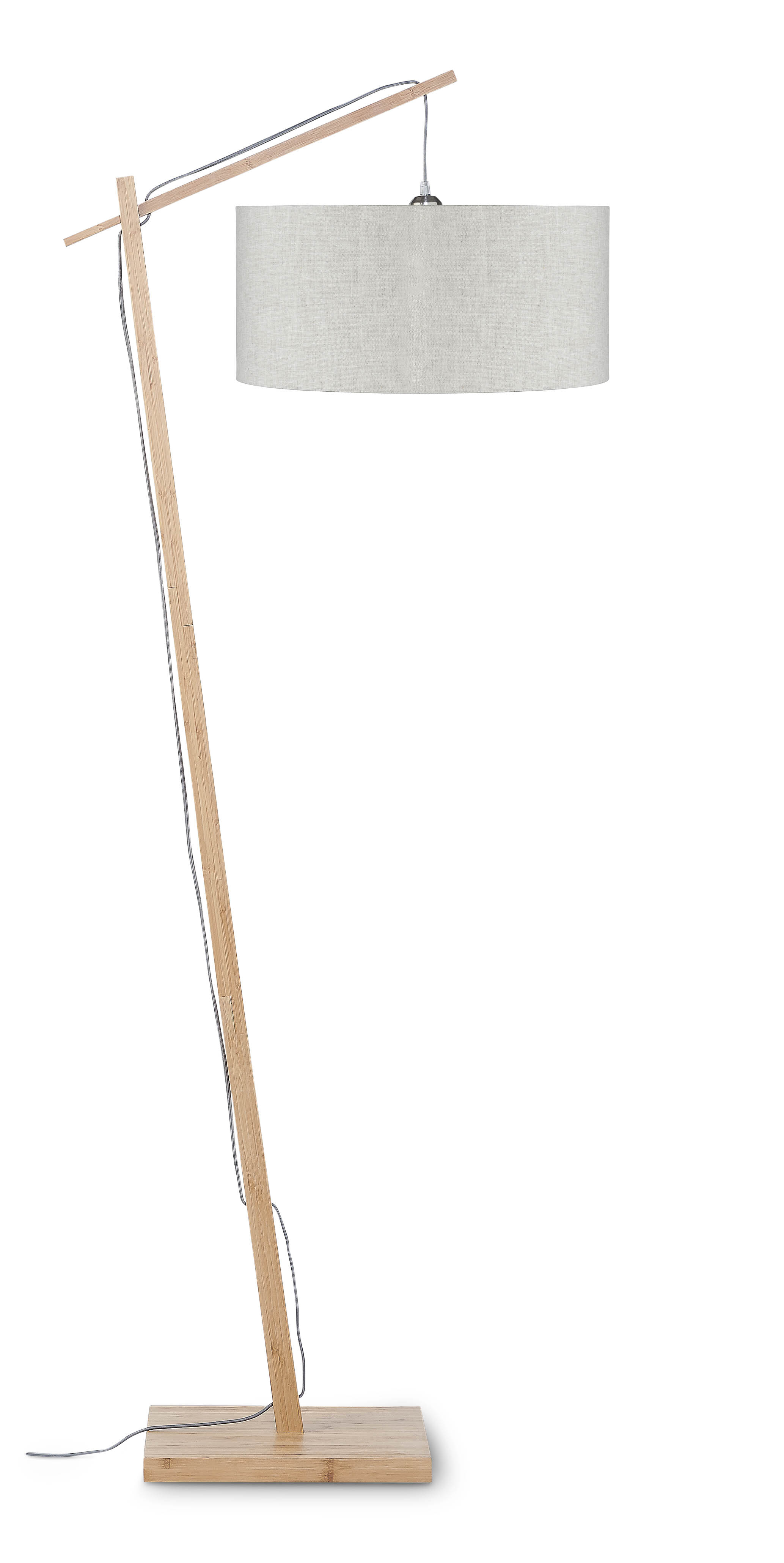 GOOD&MOJO Vloerlamp 'Andes' Bamboe en Eco linnen