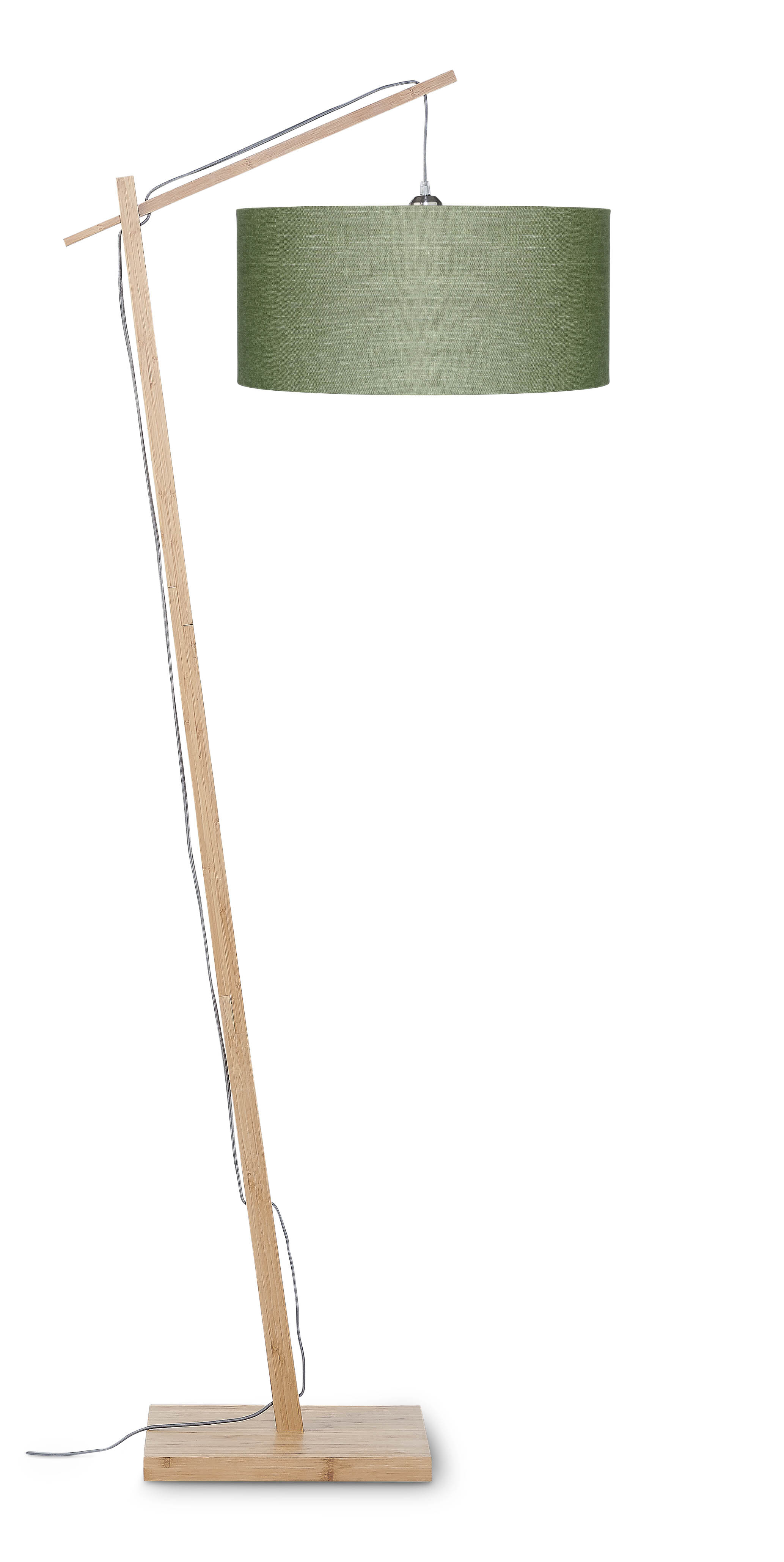GOOD&MOJO Vloerlamp 'Andes' Bamboe en Eco linnen