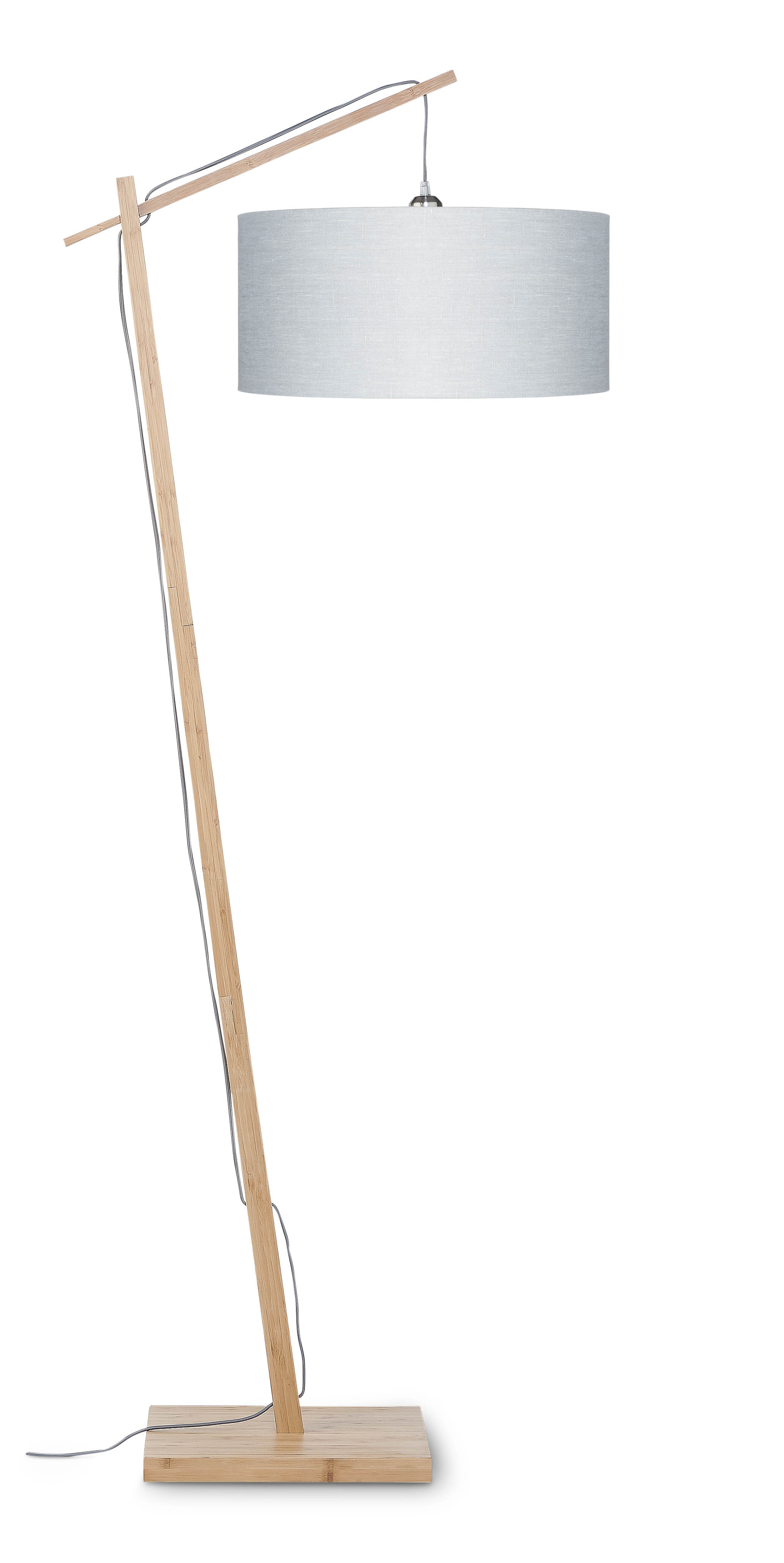 GOOD&MOJO Vloerlamp 'Andes' Bamboe en Eco linnen