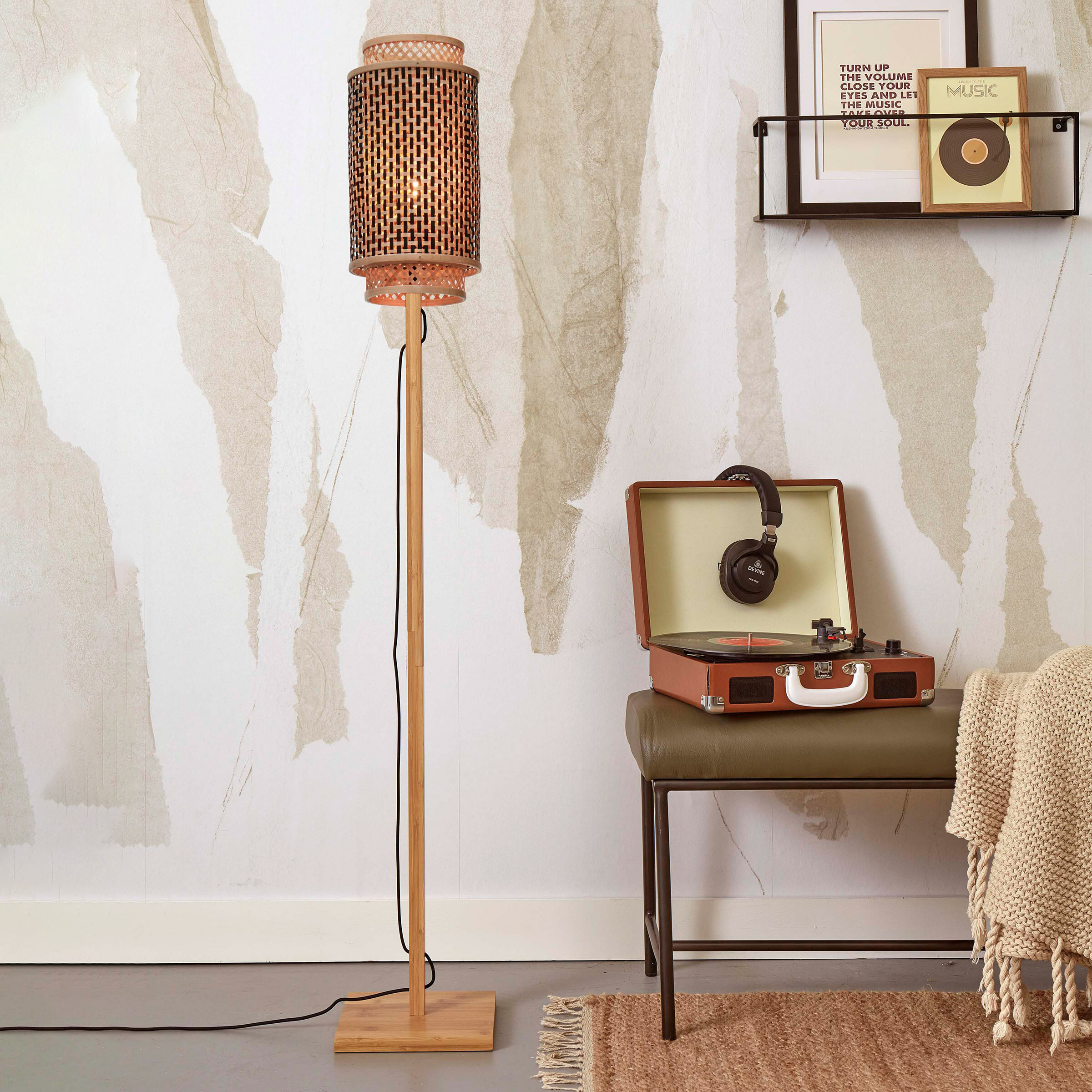 GOOD&MOJO Vloerlamp 'Bhutan' Bamboe