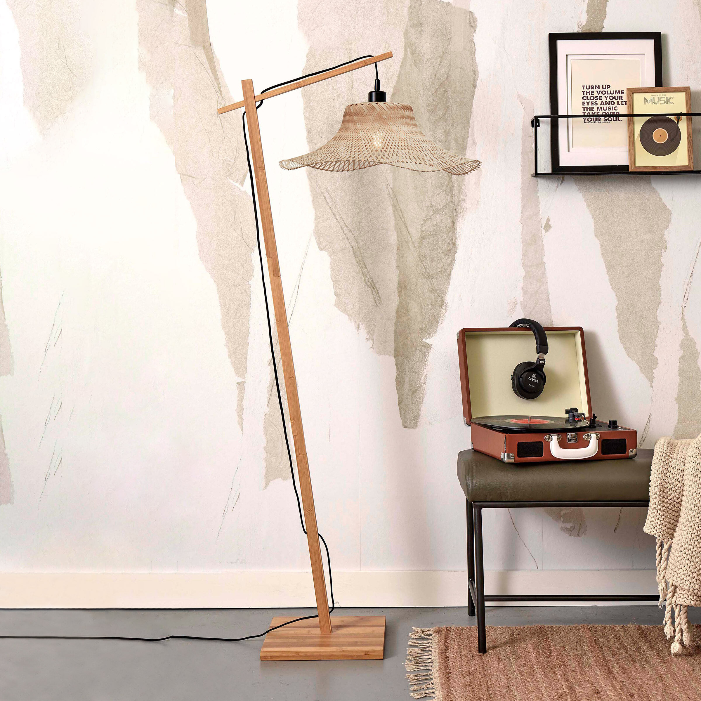 GOOD&MOJO Vloerlamp 'Ibiza' Bamboe