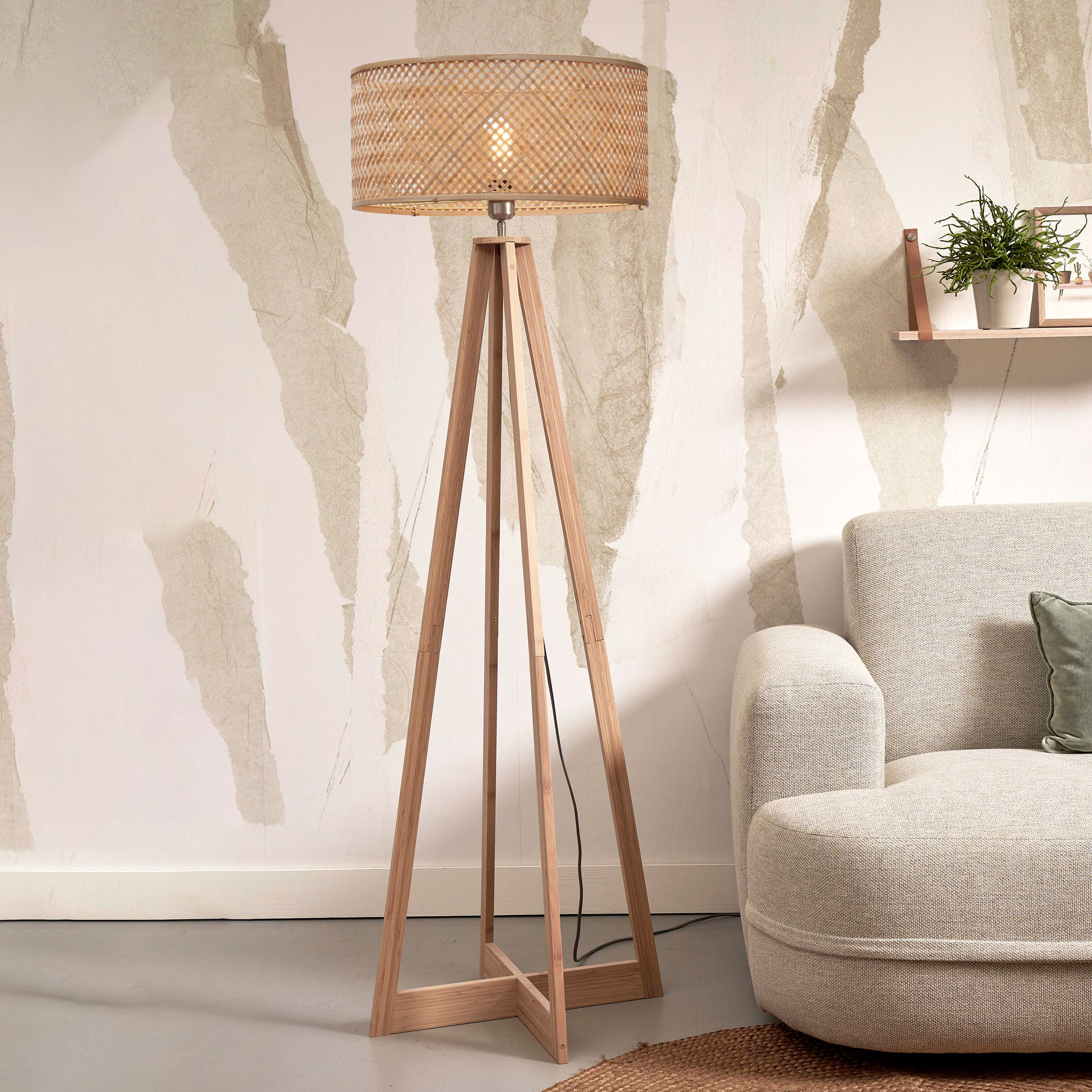 GOOD&MOJO Vloerlamp 'Java' 4-poot