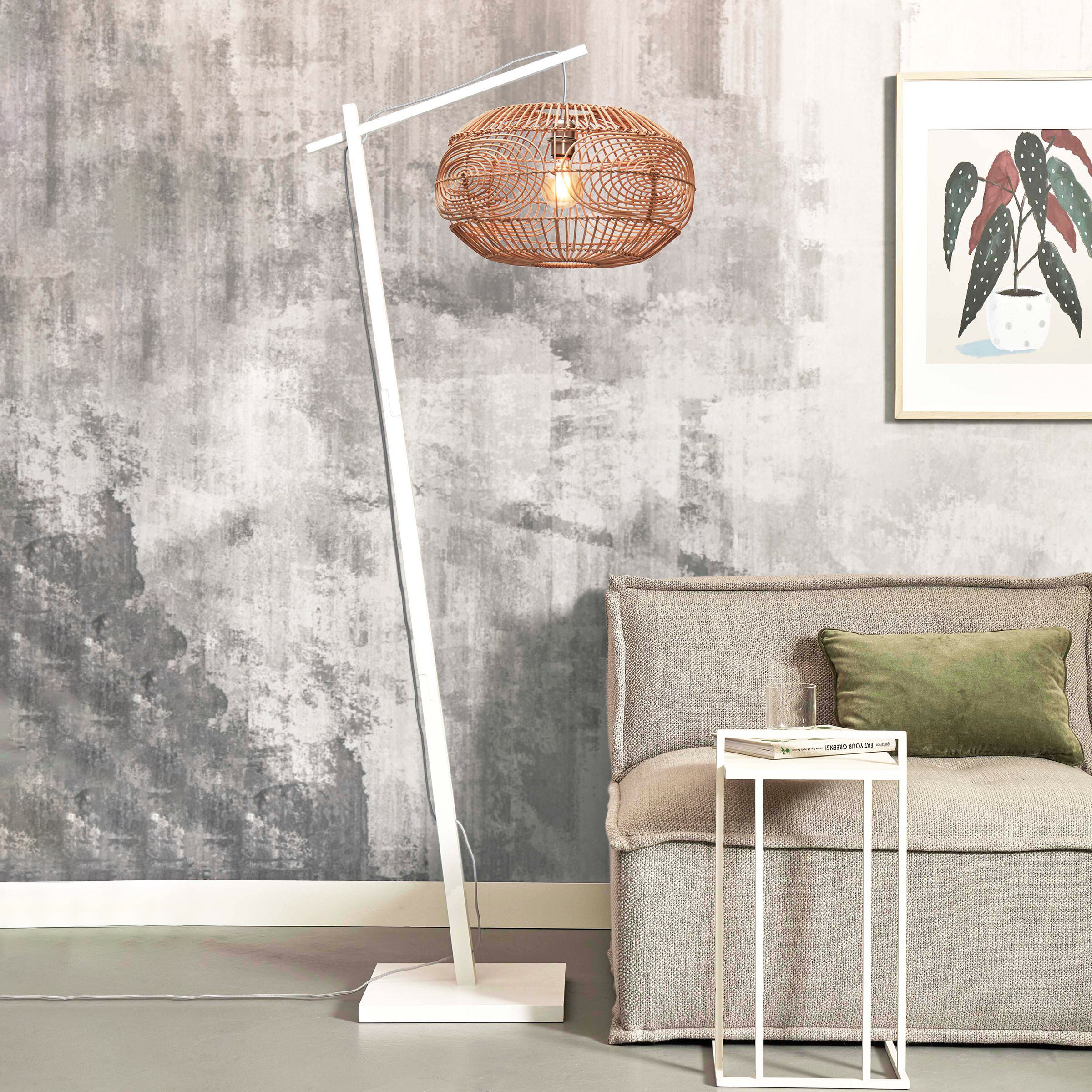 GOOD&MOJO Vloerlamp 'Madeira' Bamboe en rotan