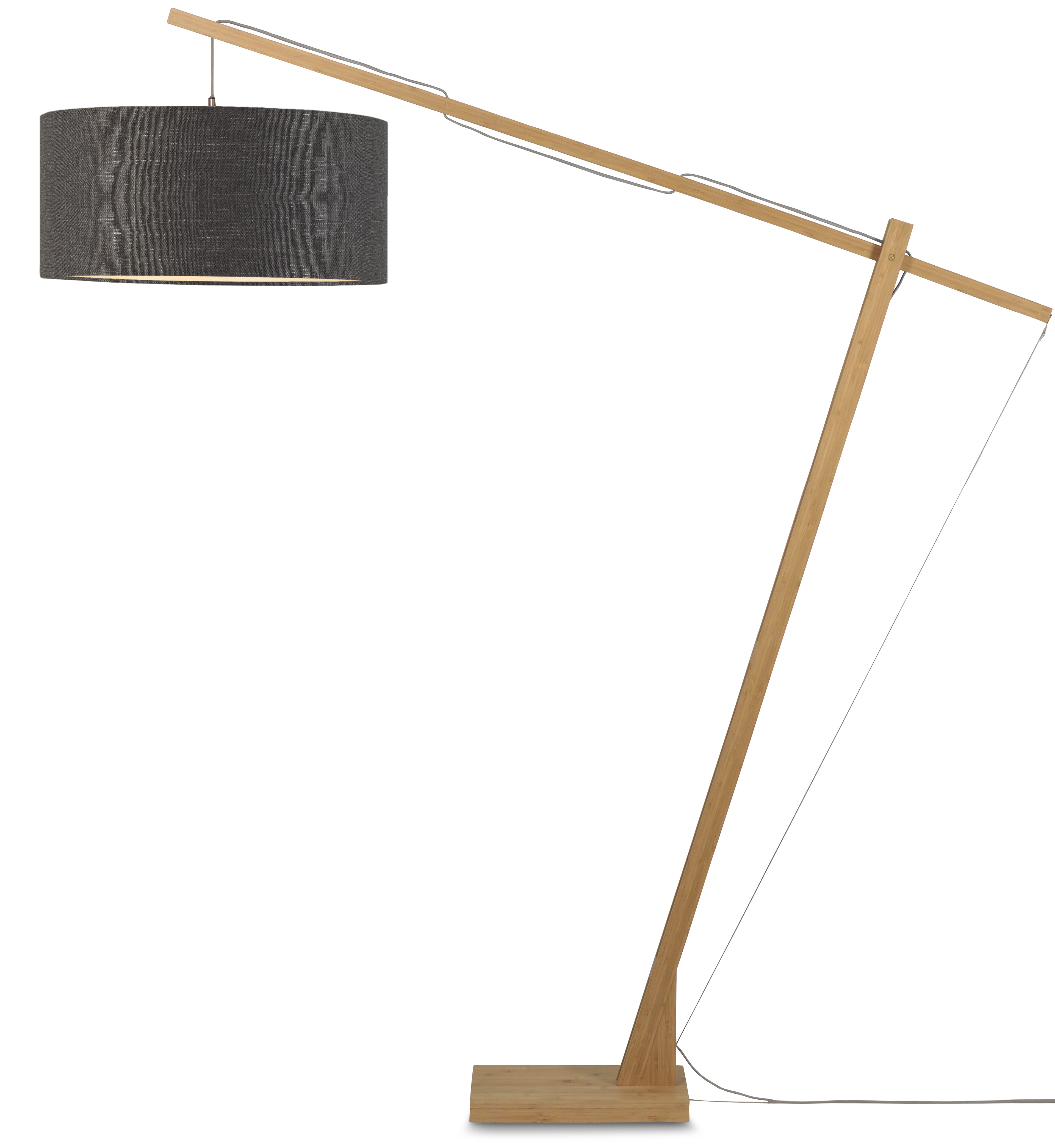 GOOD&MOJO Vloerlamp 'Montblanc' Bamboe en Eco linnen