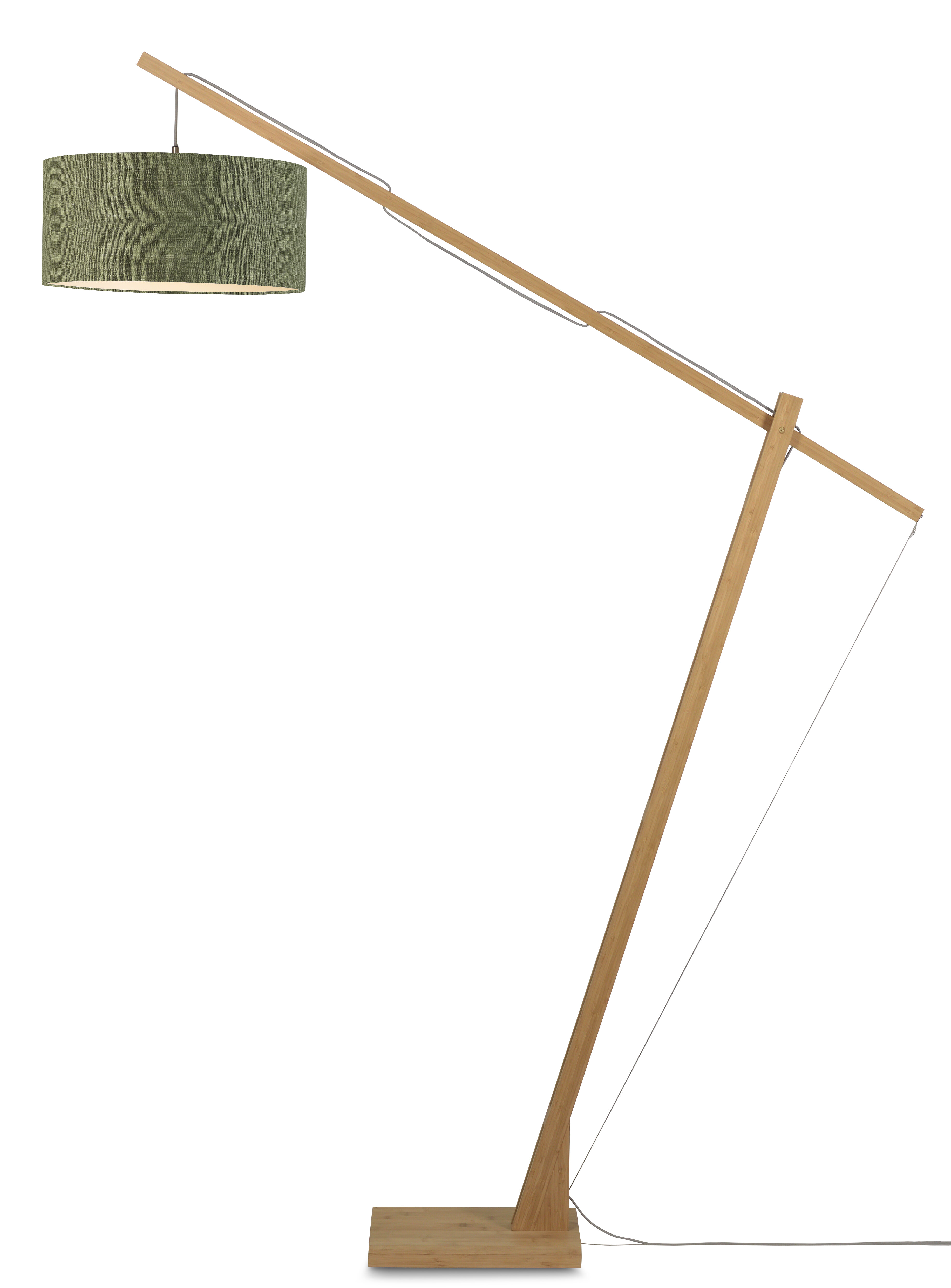 GOOD&MOJO Vloerlamp 'Montblanc' Bamboe en Eco linnen