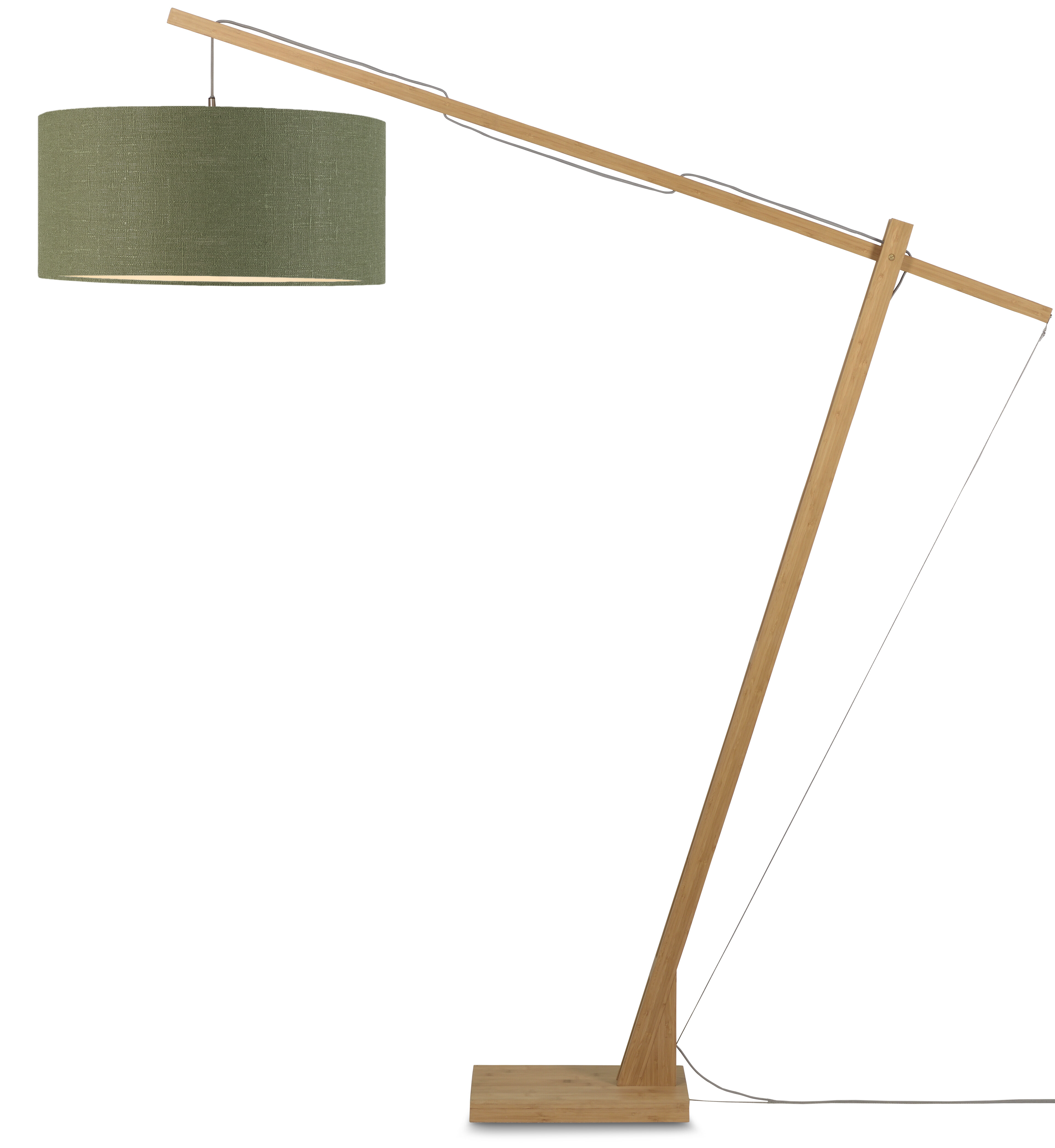 GOOD&MOJO Vloerlamp 'Montblanc' Bamboe en Eco linnen