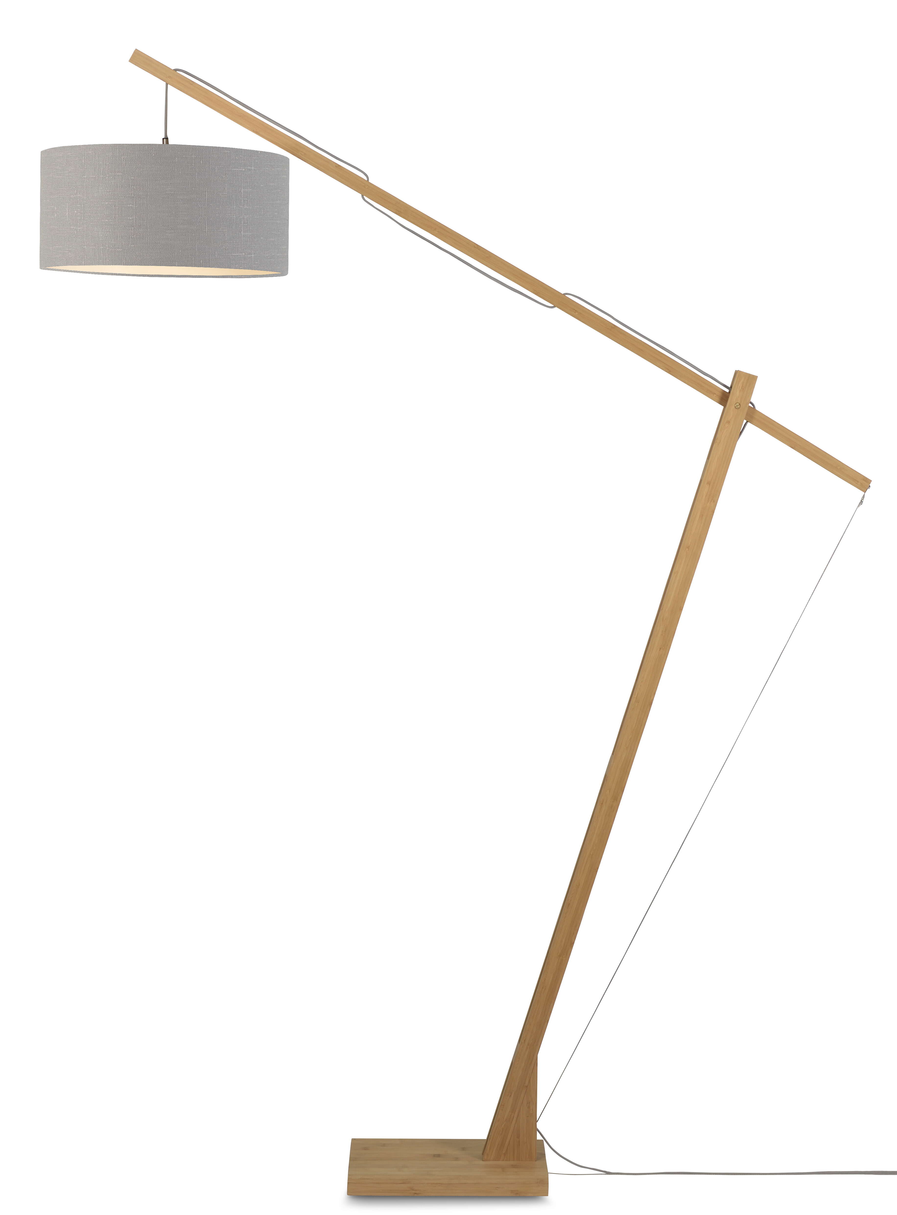 GOOD&MOJO Vloerlamp 'Montblanc' Bamboe en Eco linnen