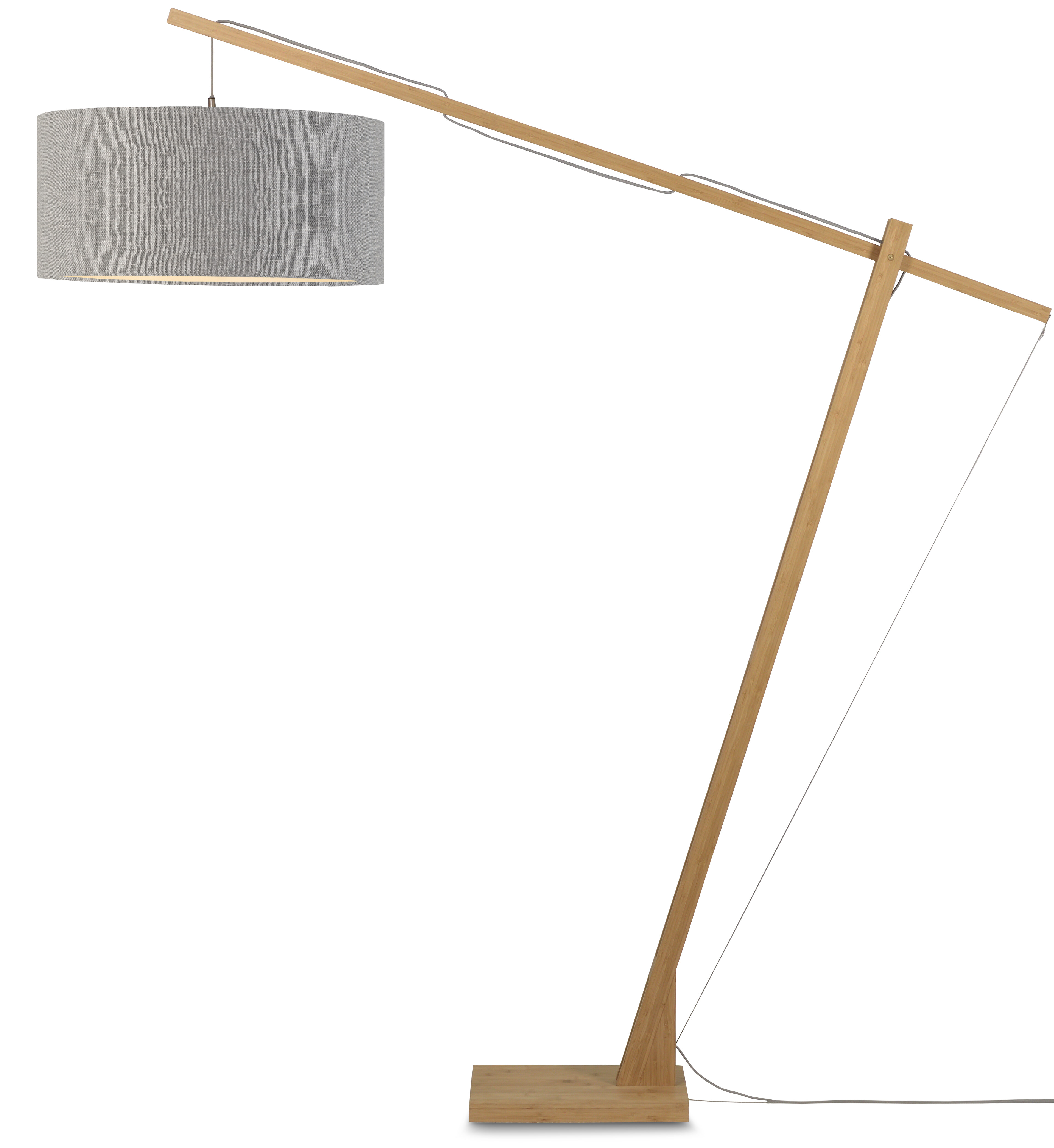 GOOD&MOJO Vloerlamp 'Montblanc' Bamboe en Eco linnen
