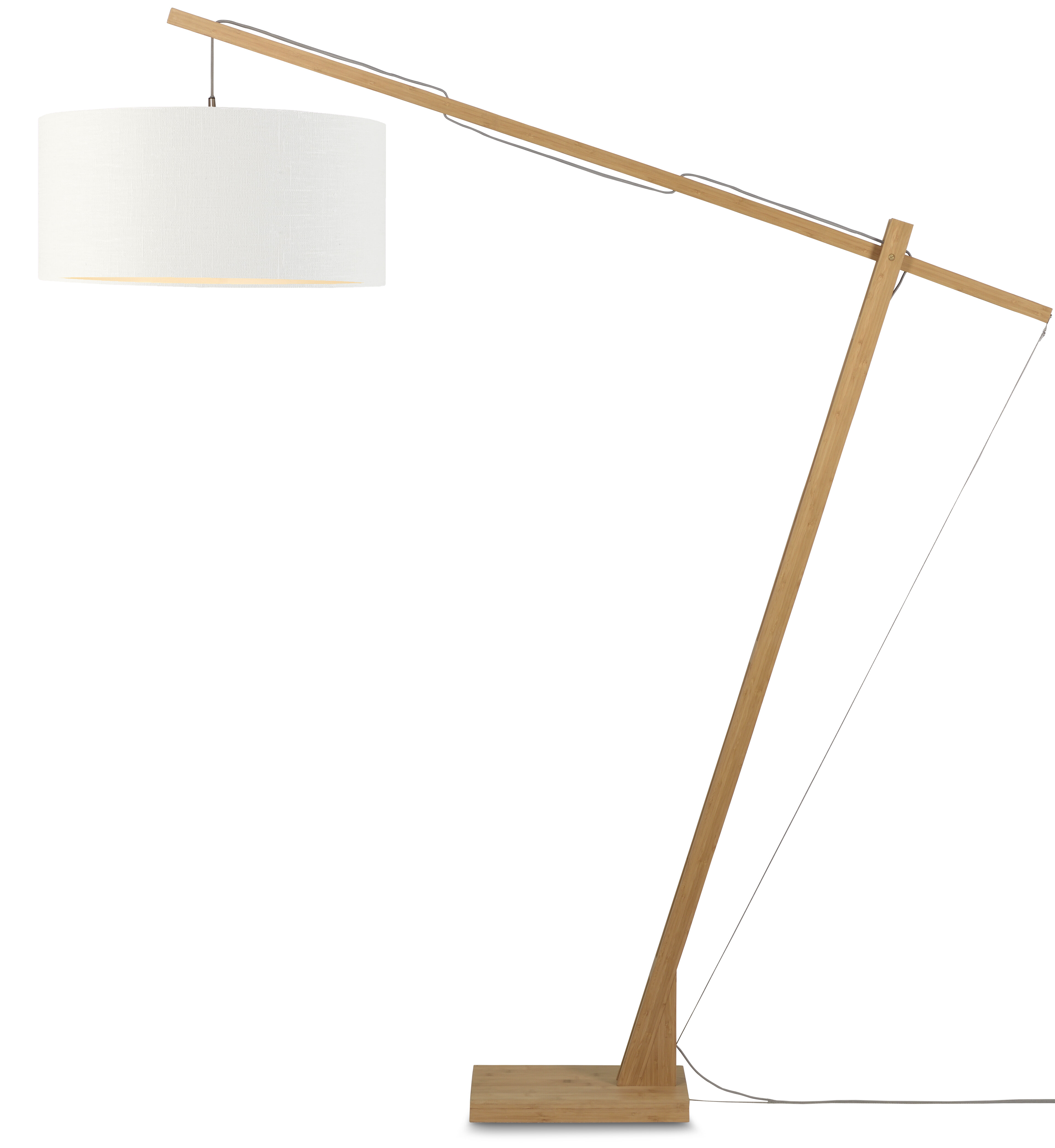 GOOD&MOJO Vloerlamp 'Montblanc' Bamboe en Eco linnen