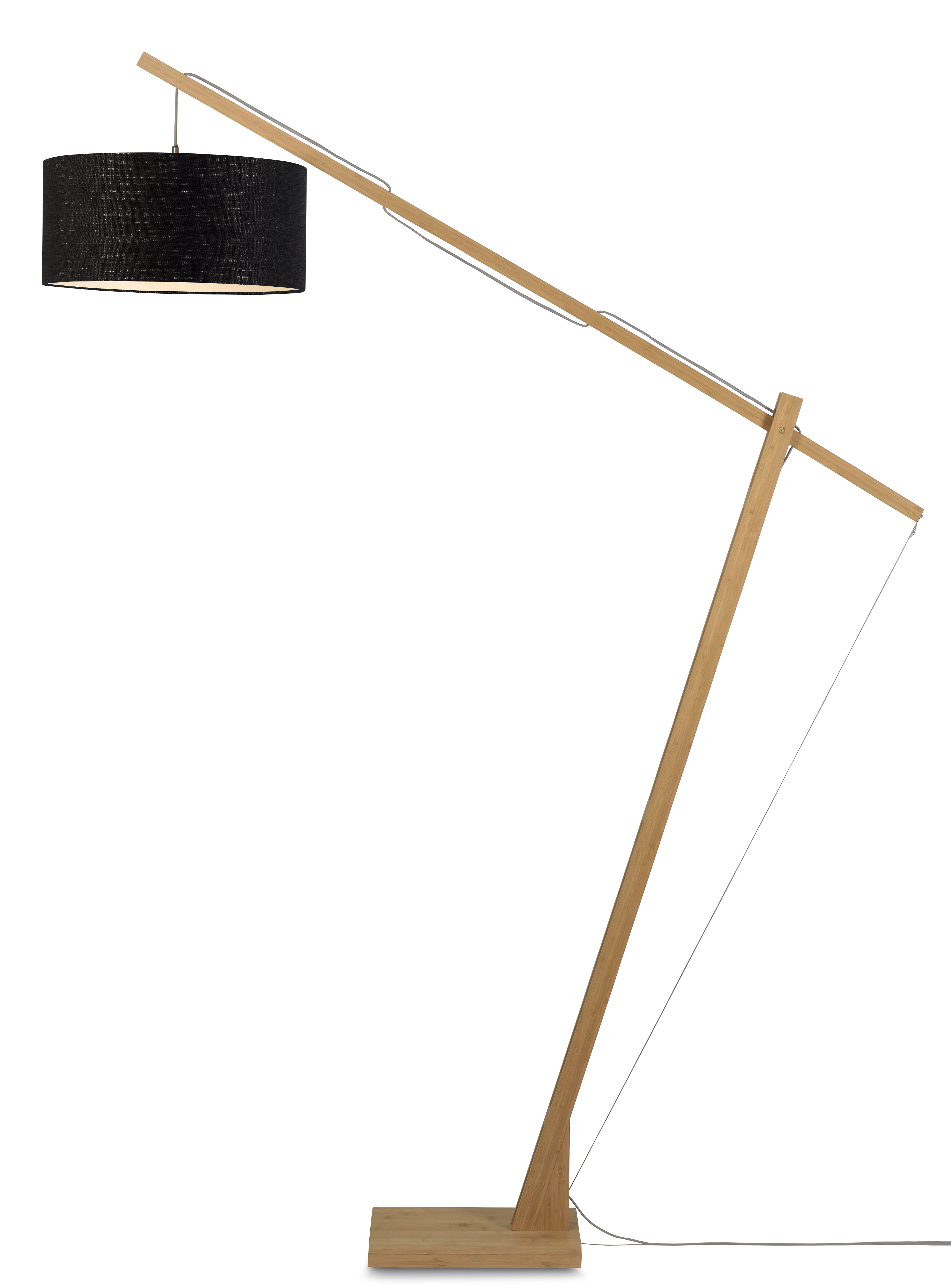 GOOD&MOJO Vloerlamp 'Montblanc' Bamboe en Eco linnen