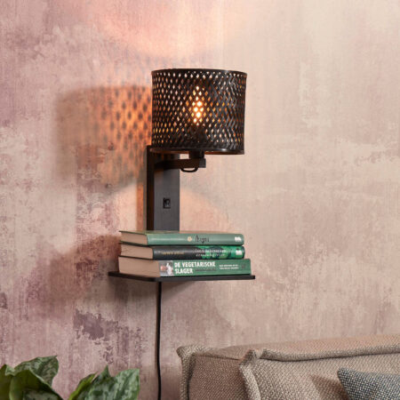 GOOD&MOJO Wandlamp 'Java' Met plankje
