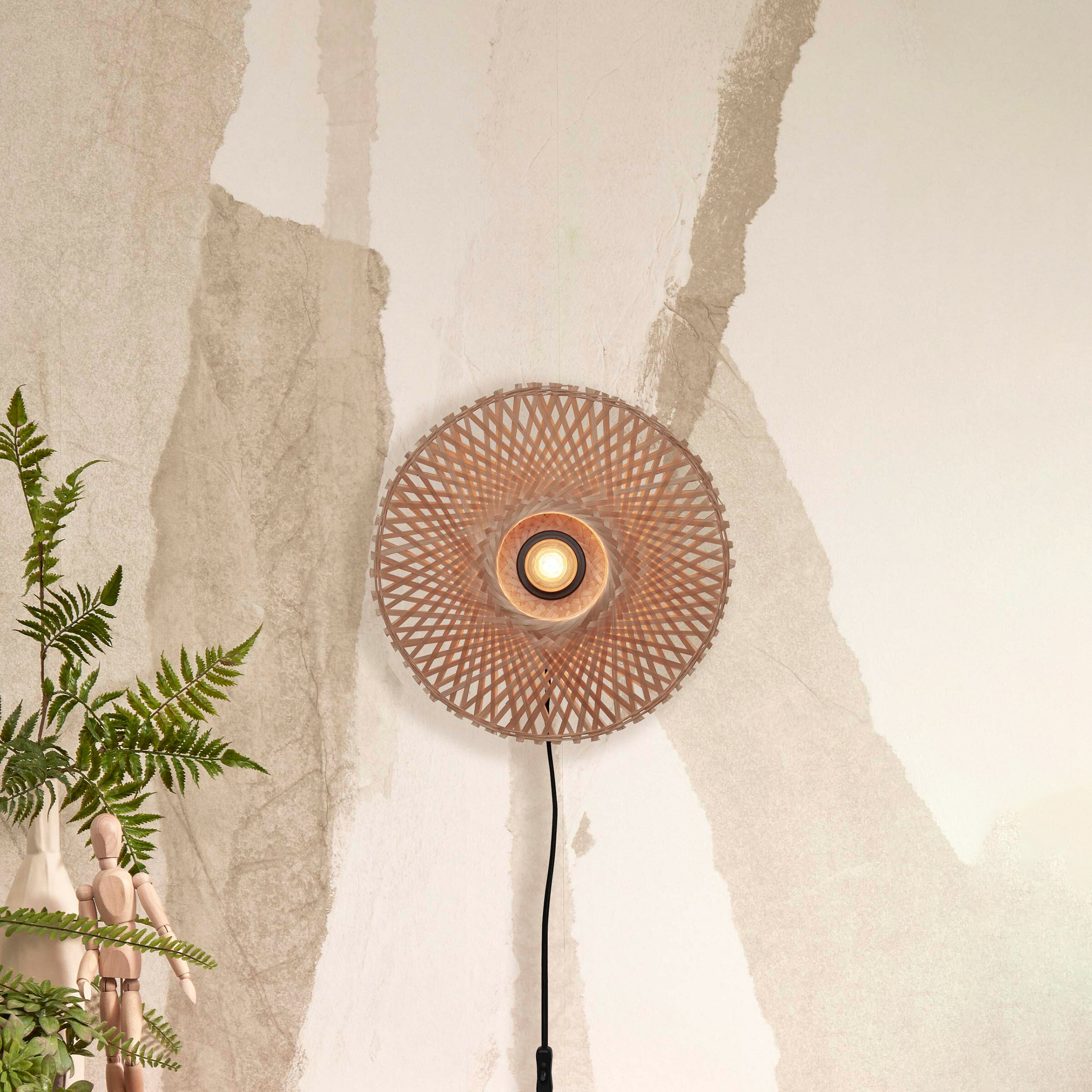 GOOD&MOJO Wandlamp 'Kalimantan' Bamboe