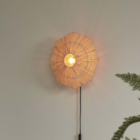 GOOD&MOJO Wandlamp 'Panama' Raffia