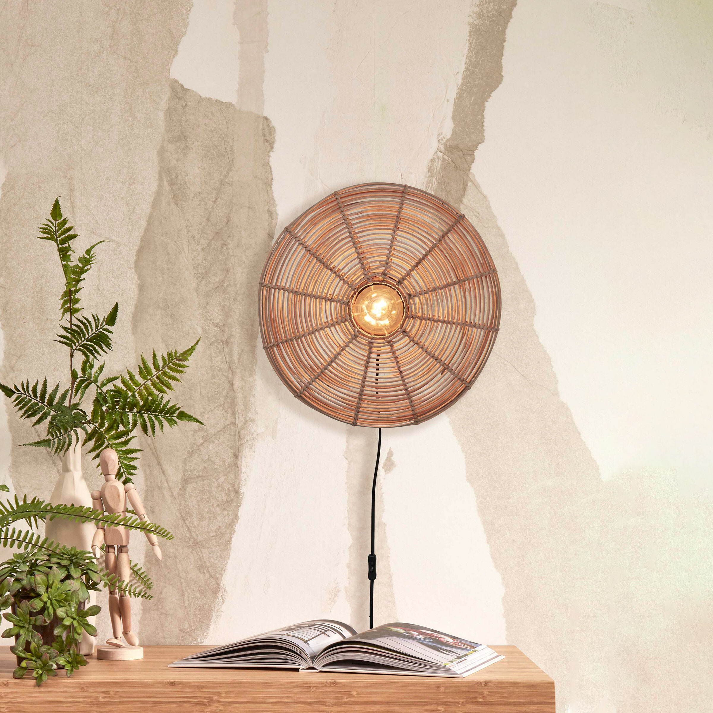 GOOD&MOJO Wandlamp 'Tanami' Rotan
