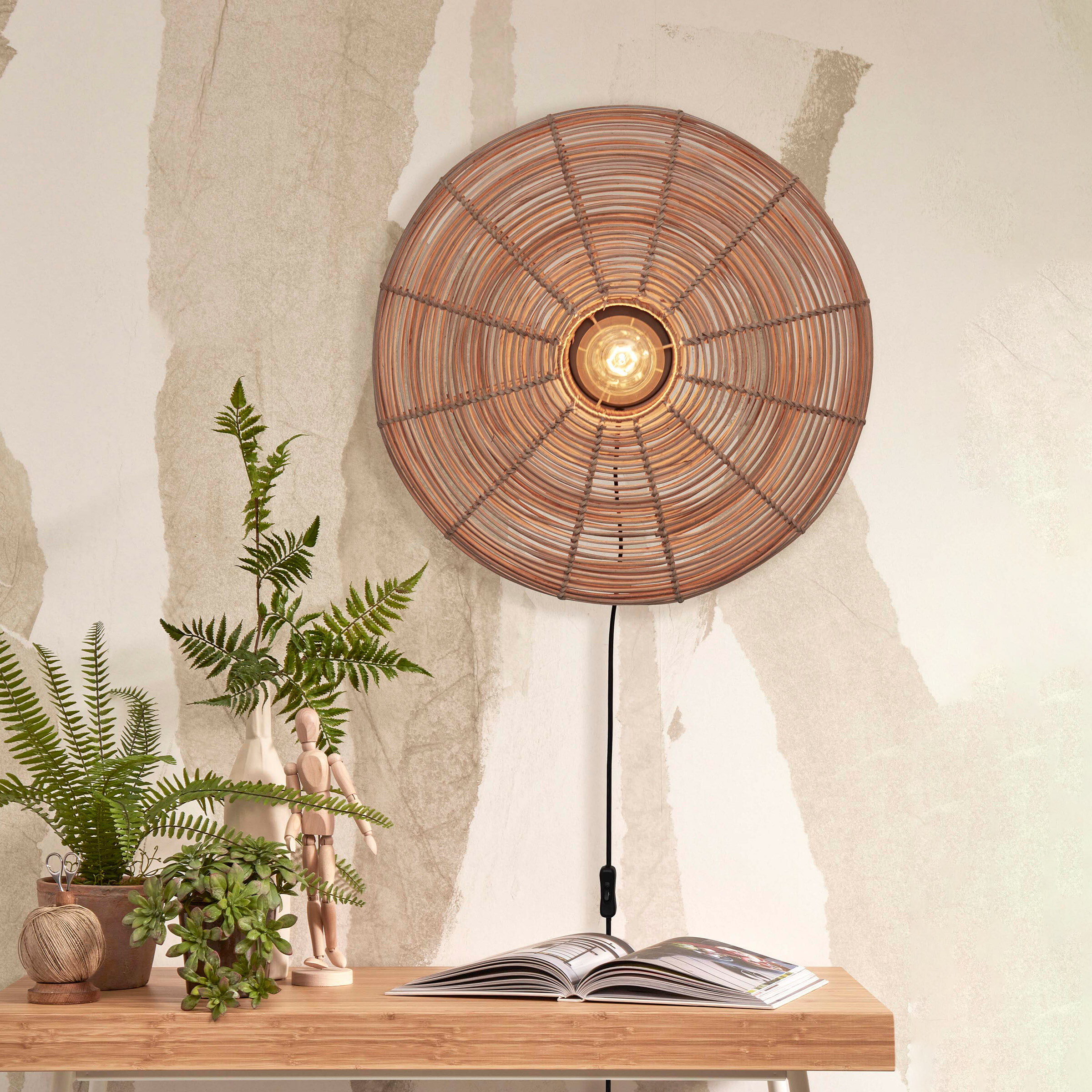 GOOD&MOJO Wandlamp 'Tanami' Rotan