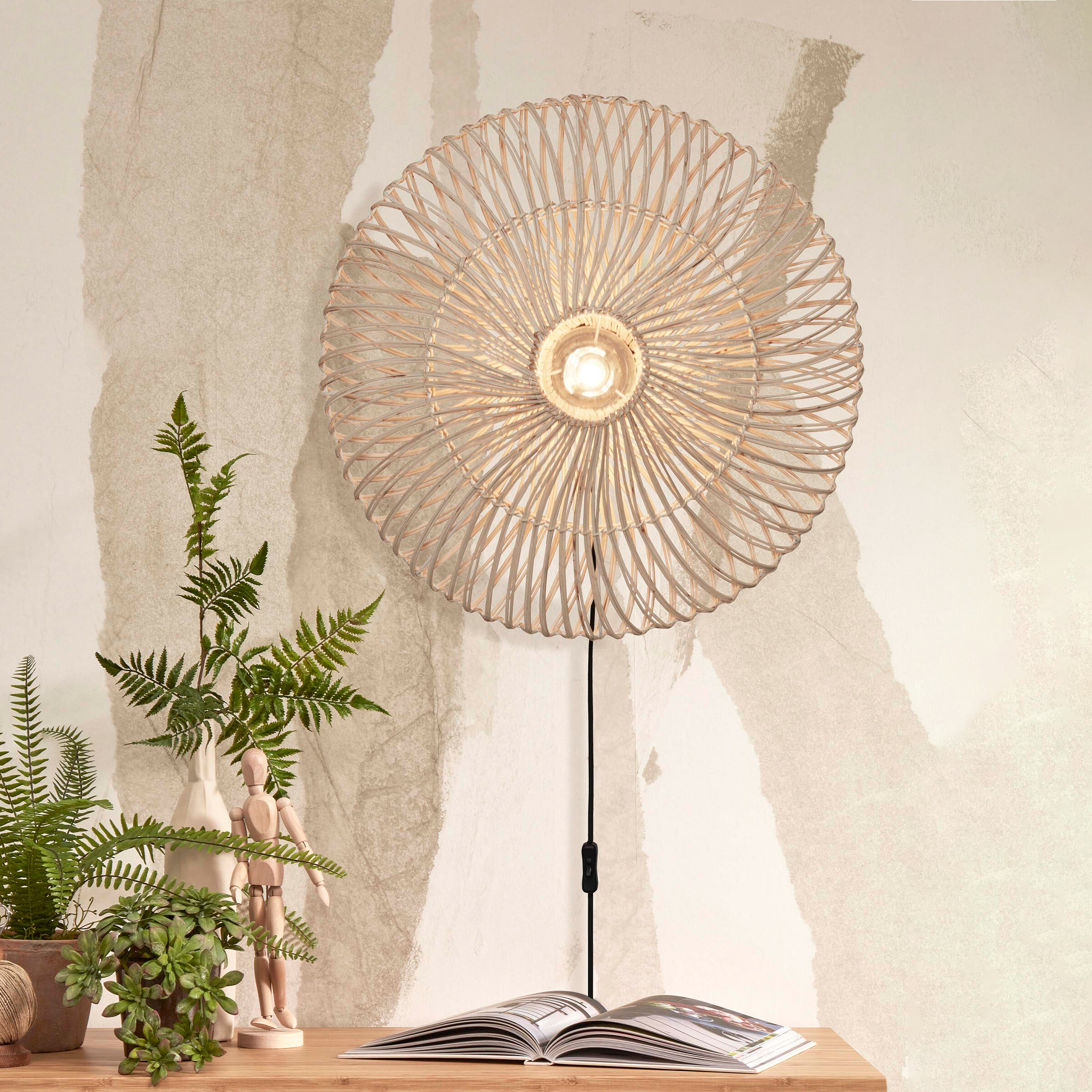 GOOD&MOJO Wandlamp 'Zanzibar' Rotan