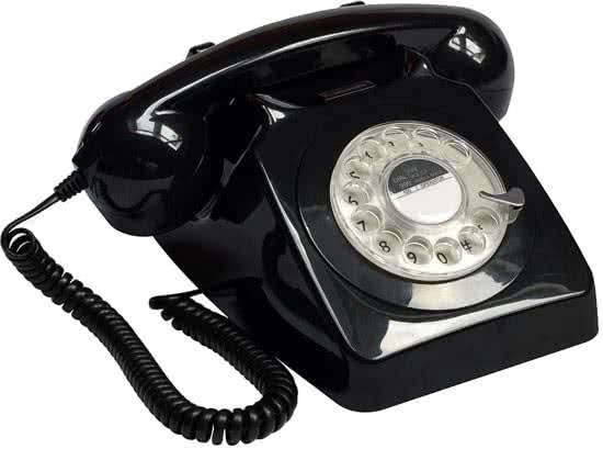 GPO Draaischijf Telefoon '70 Ontwerp Zwart | GPO Retro