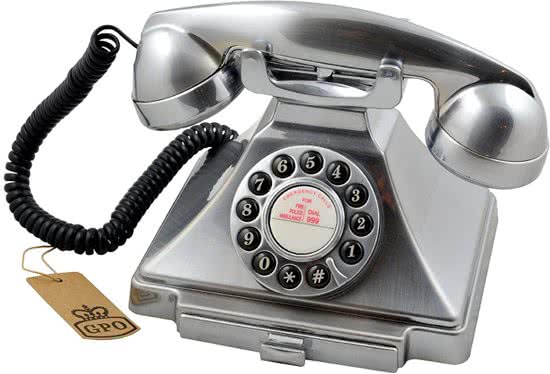GPO Drukknoppen Bakeliet '20 Ontwerp Telefoon Chroom | GPO Retro