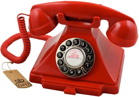 GPO Drukknoppen Bakeliet '20 Ontwerp Telefoon Rood | GPO Retro