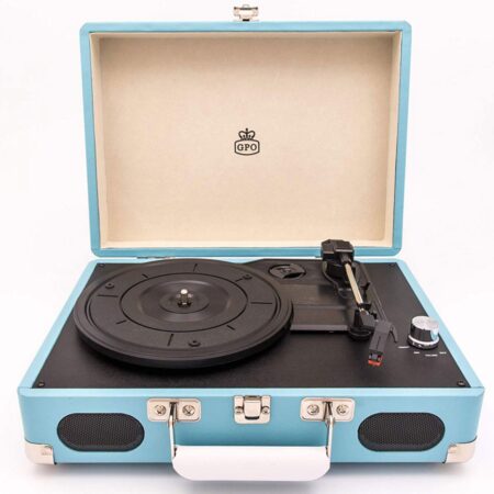 GPO Soho Draagbare Platenspeler - Blauw | GPO Retro