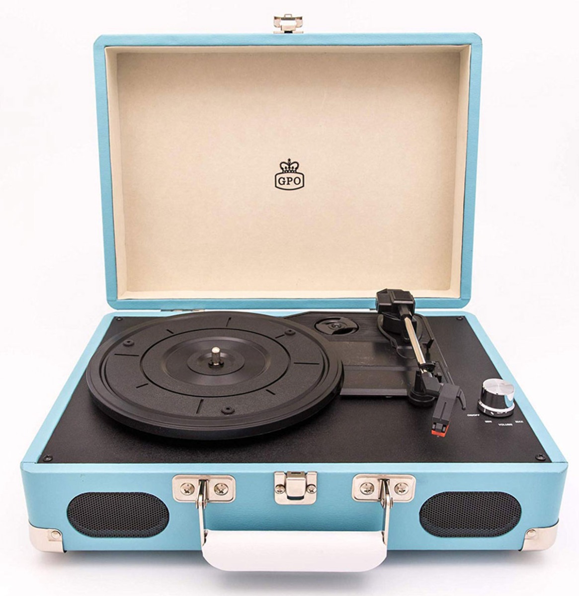 GPO Soho Draagbare Platenspeler - Blauw | GPO Retro