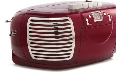 GPO Trendy CD Boombox Met Cassette Rood | GPO Retro