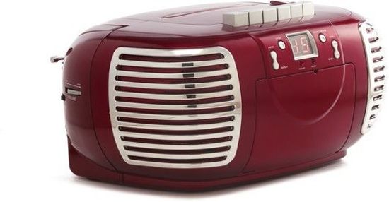 GPO Trendy CD Boombox Met Cassette Rood | GPO Retro