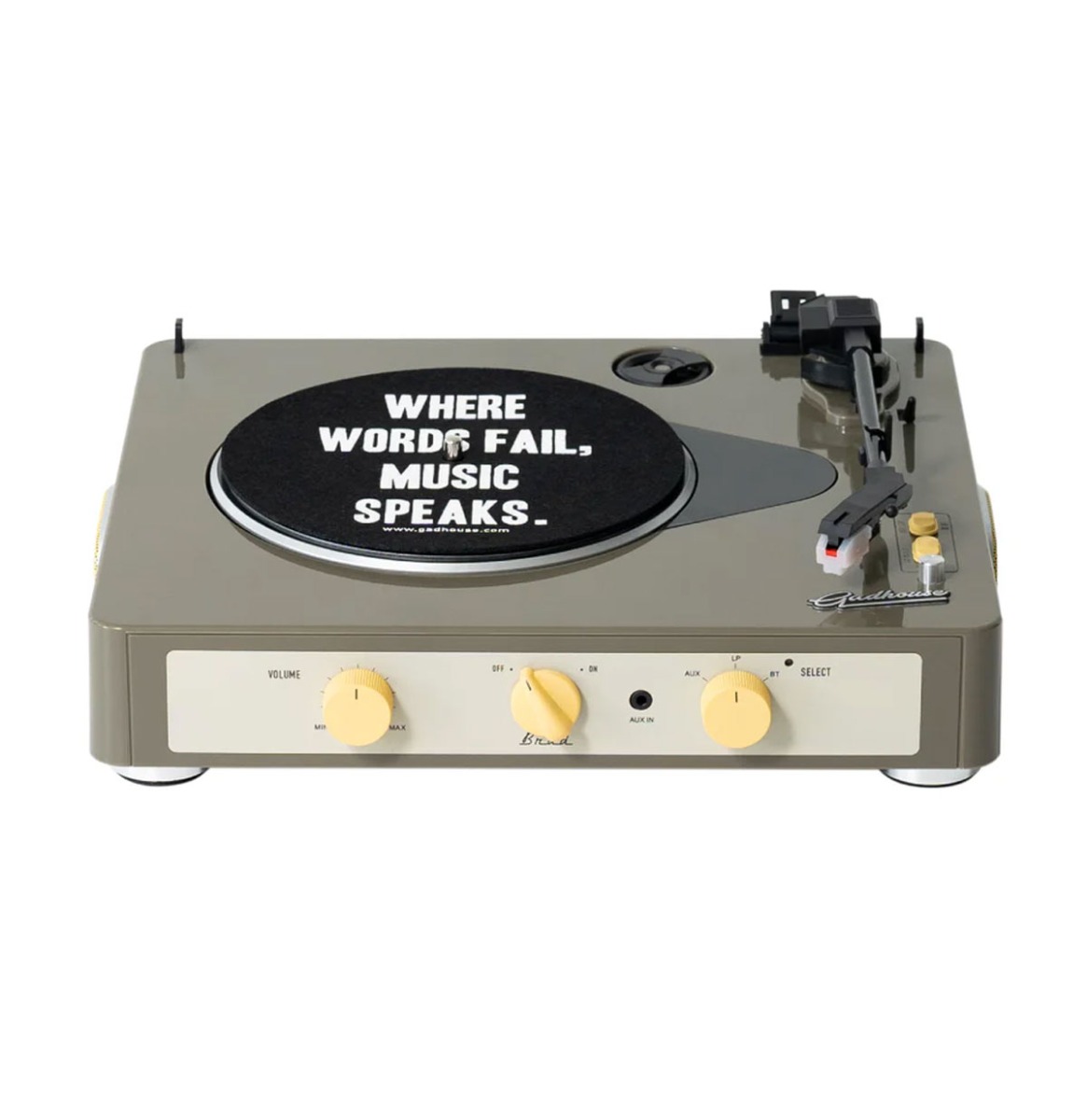 Gadhouse Brad Platenspeler Retro MK II - Grijs | Fiftiesstore