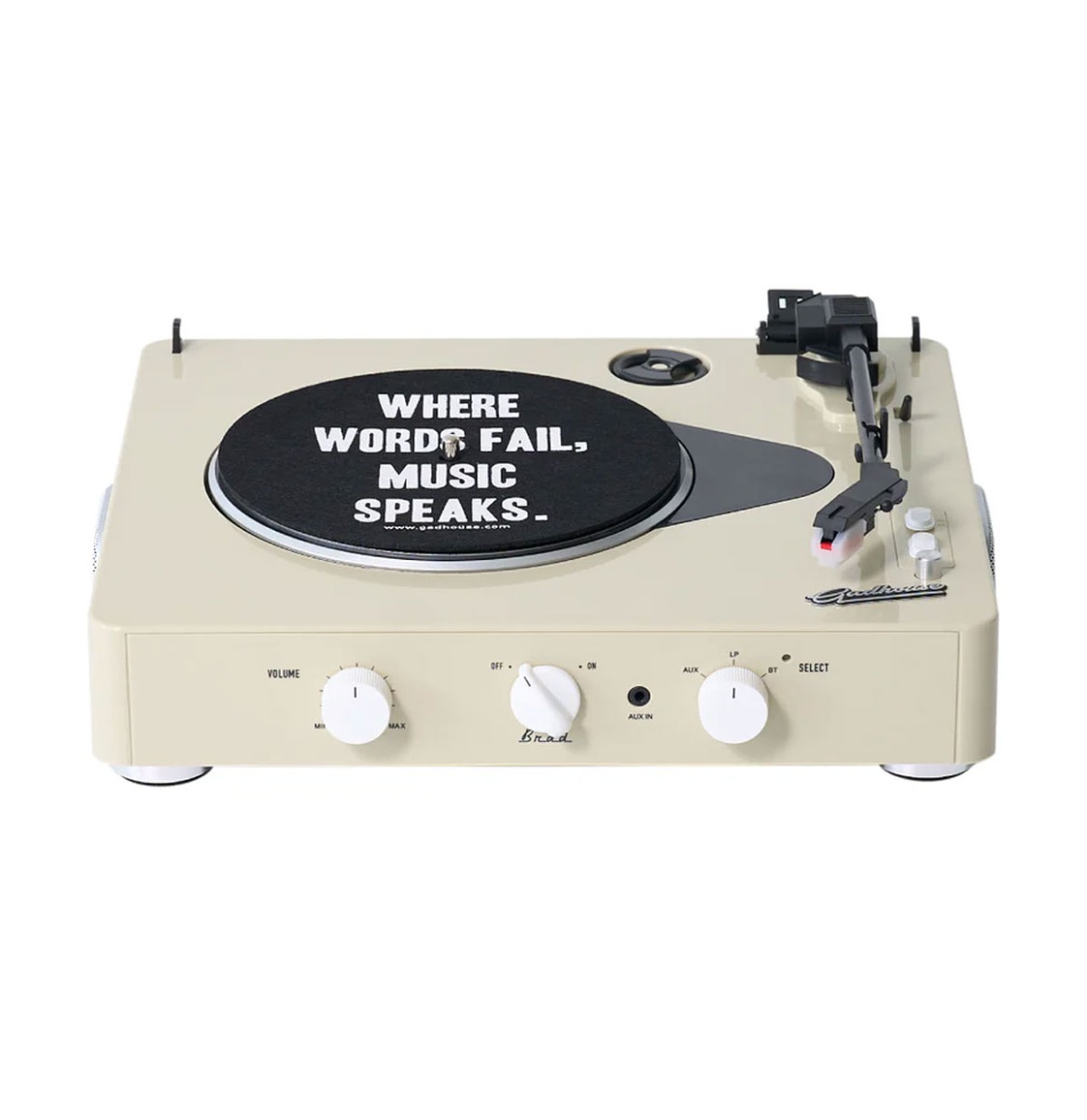 Gadhouse Brad Platenspeler Retro MK II - Ivoor | Fiftiesstore