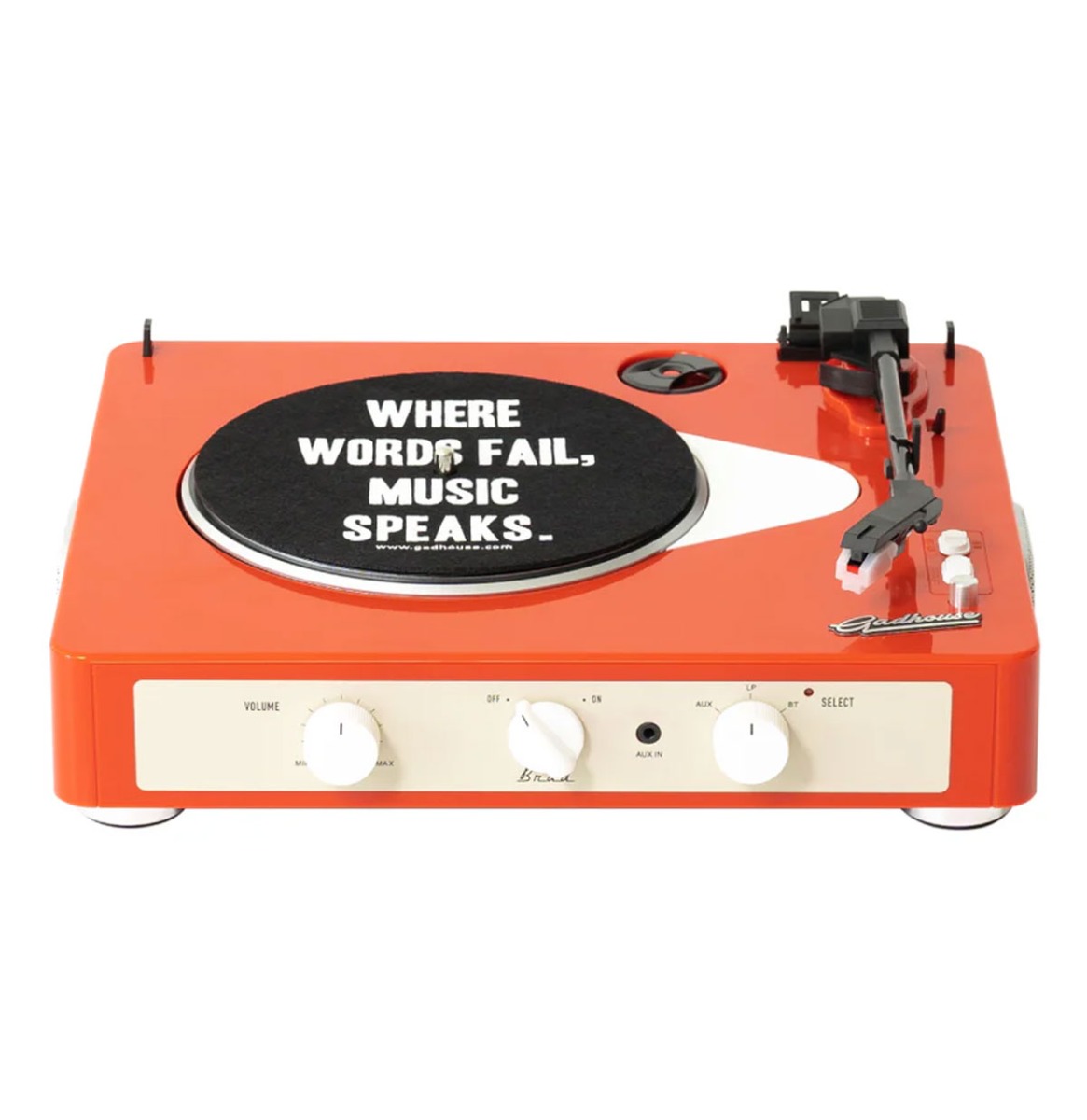 Gadhouse Brad Platenspeler Retro MK II Mandarijn | Fiftiesstore