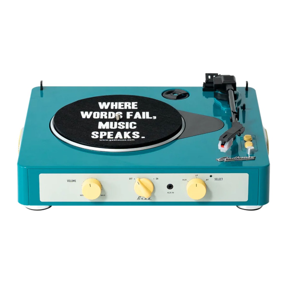 Gadhouse Brad Platenspeler Retro MK II - Turquoise Groen | Fiftiesstore
