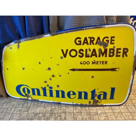 Garage Voslamber - Continental Tires Emaille Bord Origineel 180 x 105 cm | Fiftiesstore