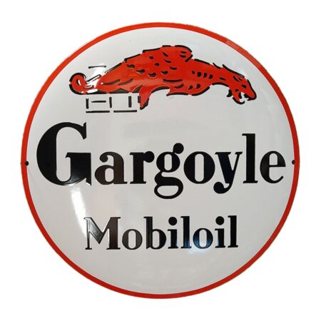 Gargoyle Mobiloil Emaille Bord- Ø41cm | Fiftiesstore
