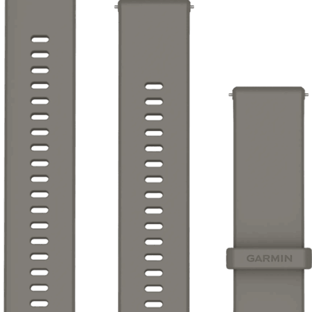 Garmin Siliconen Bandje Grijs/Zilver 22mm