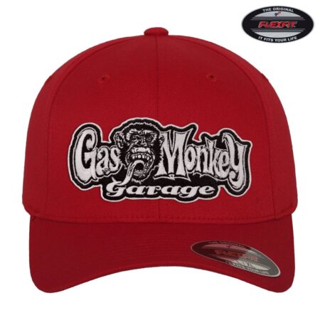 Gas Monkey Garage Flexfit Baseball Cap Red-S/M | Gas Monkey Garage