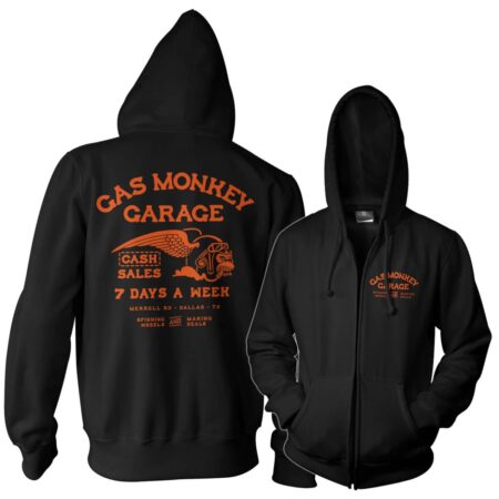 Gas Monkey Zipped Hoodie Black-2XL | Gas Monkey Garage
