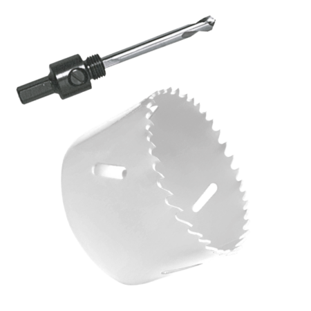 Gatenzaag Ø33 mm - Adapter en centreerboor - Geschikt voor LED Inbouwspots - Bi-metaal zaagblaad | HOFTRONIC