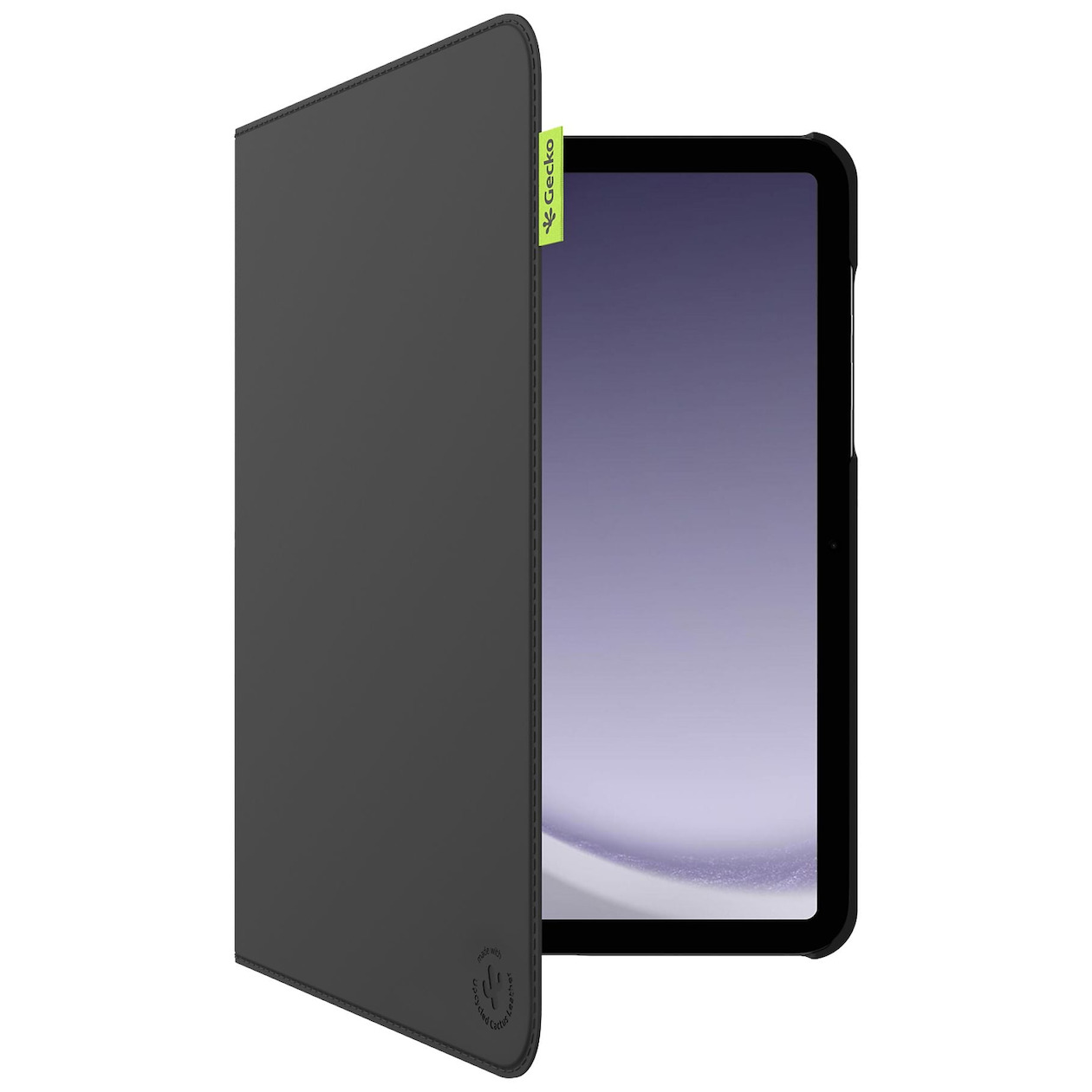 Gecko Cactus Cover voor Samsung Galaxy Tab A9+ Tablethoesje Zwart | Gecko