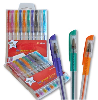 Gelpennen Glitter 10 Stuks Crea-Kit |