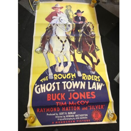 Ghost Town Law Film Poster - Met Buck Jones And Tim McCoy - 1942 - Origineel - 1