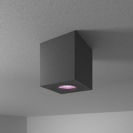 Gibbon - LED smart opbouwspot - vierkant - IP65 waterdicht - GU10 - RGBWW - Wifi + Bluetooth - Google Home