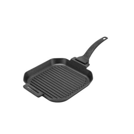 Gietijzeren Grillpan met Afneembaar Handvat - 26 cm - Steak Champ | Steak Champ