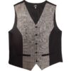 Gilet Black Alabama Check-S | Bennies Fifties