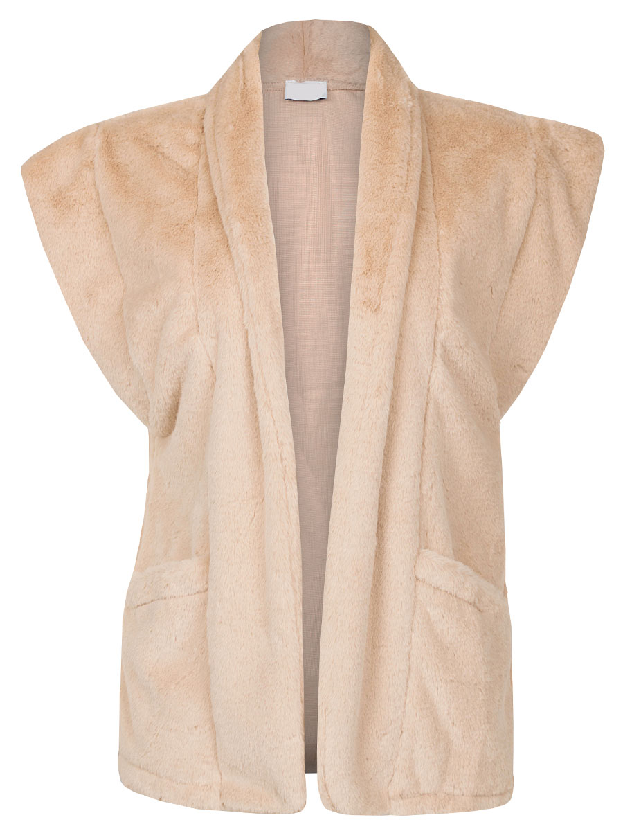 Gilet Furry Beige | Fashionize