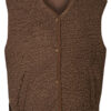Gilet Teddy Donkerbruin | Fashionize