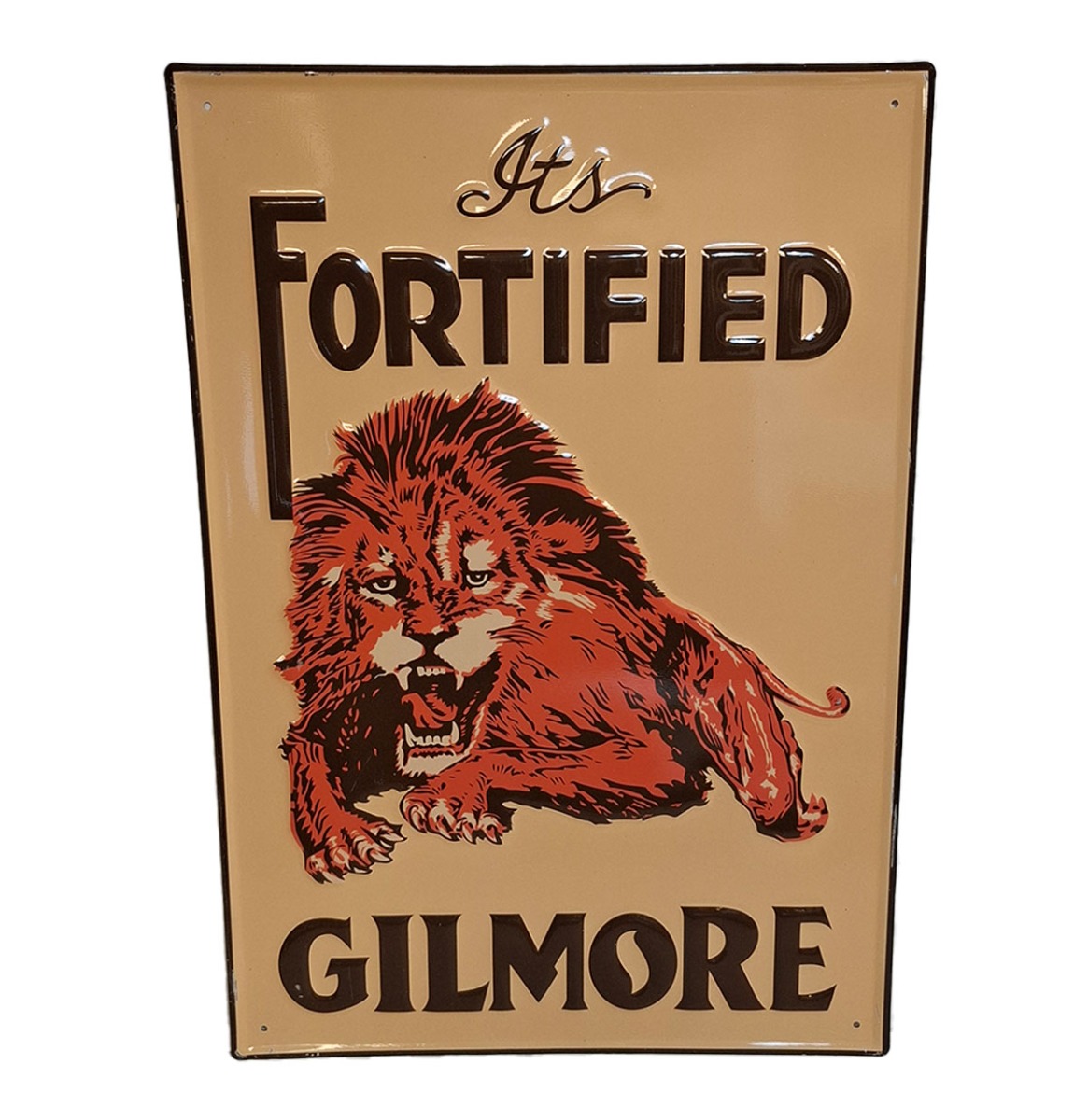 Gilmore Fortified Stalen Bord Met Relief - 50 x 35cm | Fiftiesstore