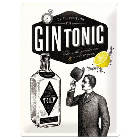 Gin Tonic Metalen Bord | Fiftiesstore